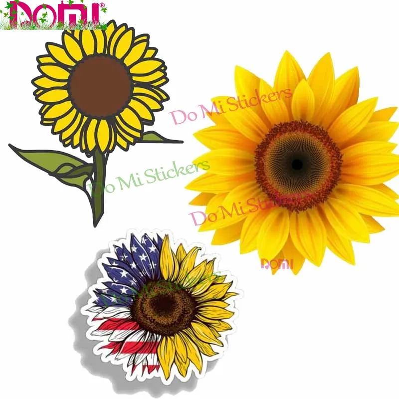 Interesting Sunflower Vinyl Material Body for Car Sticker Motocross Racing Laptop Helmet Trunk Wall Fridge Decal Waterproof PVC |