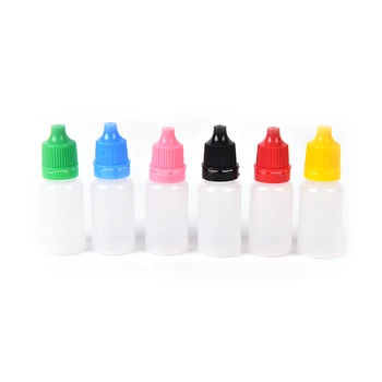 

100pcs 10ml LDPE Plastic Dropper Bottle With Long Tip Empty E liquid Squeeze Bottle with Childproof Cap Lotion Container #08