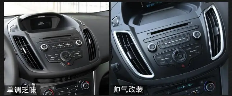 ABS покрытие вентиляционное отверстие на выходе для Ford Kuga 2013 14 15 16 17 центральное управление воздушный выход с блестками