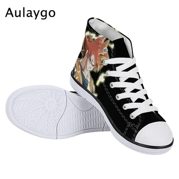 

Aulaygo Black Chidren Sneakers Cartoon Anime Dragon Ball Z Print Lightweight Flats for Boy Girls High Top Vulcanize Canvas Shoes