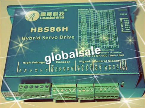 Leadshine Гибридный сервопривод HBS86 работа 30-80VDC может из 8.2A пик fit 86HS40-EC-1000 сервомотор