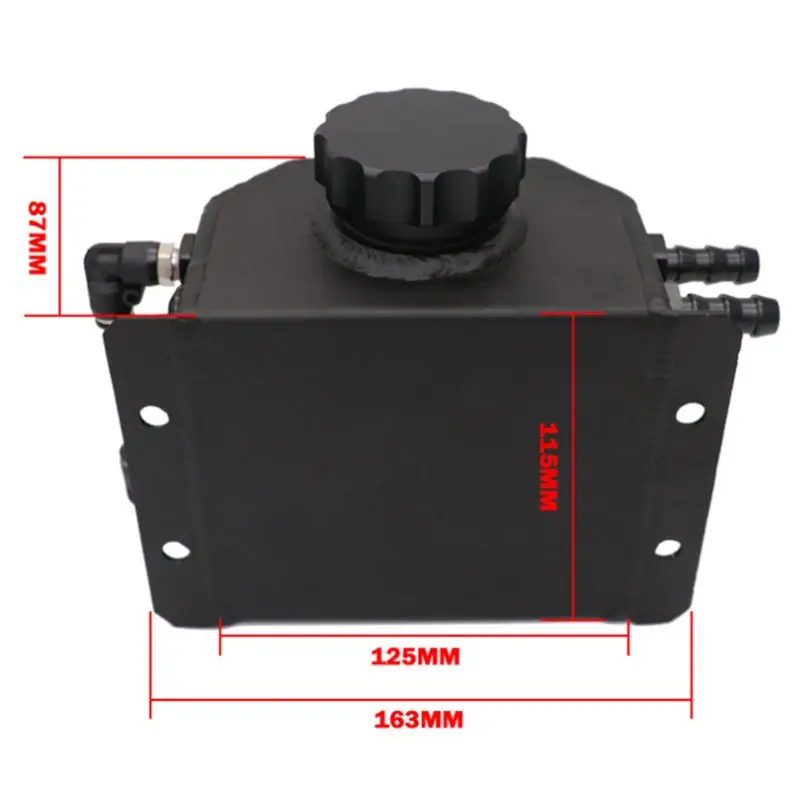 1 шт. Универсальный Автомобильный маслоуловитель БАК радиатор перелив охлаждающей жидкости восстановление бутылка для воды может полированный резервуар Алюминий 1000 мл