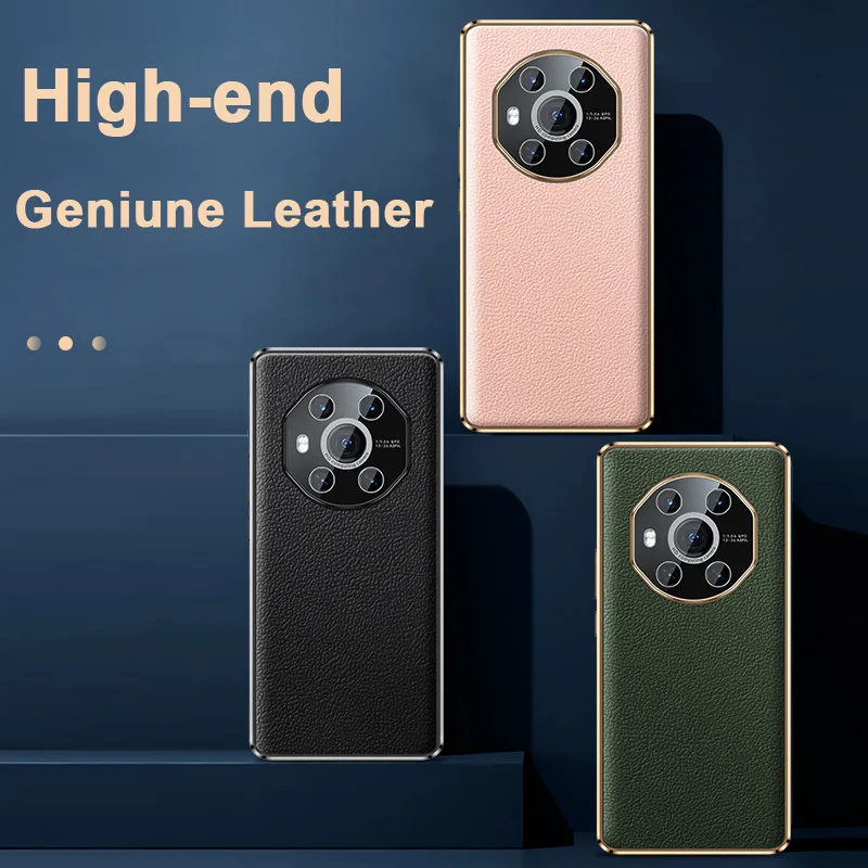 Роскошный чехол из натуральной коровьей кожи для телефона Huawei Mate 40 Pro Corium бампер |
