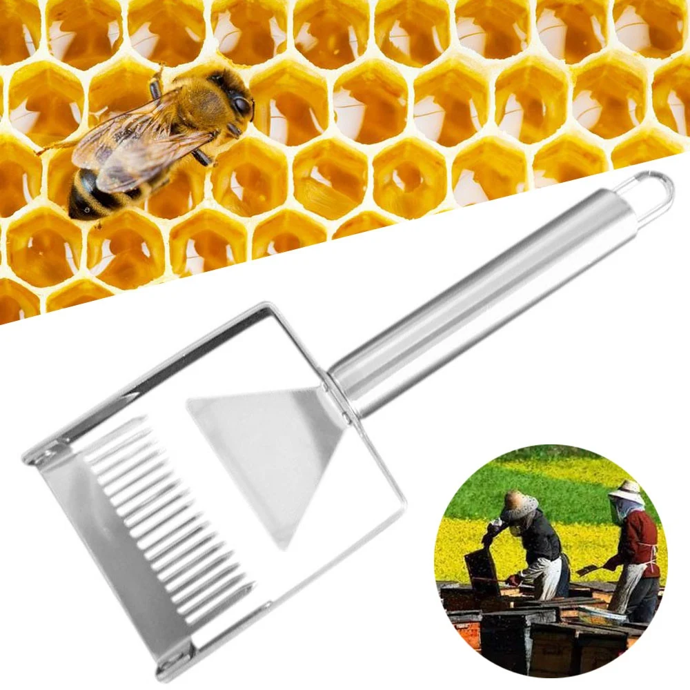 Скребок для пчеловодства, инструмент для снятия укупорки, скребок для меда, гребень, скребок из нержавеющей стали, инструмент для снятия укупорки, вилка