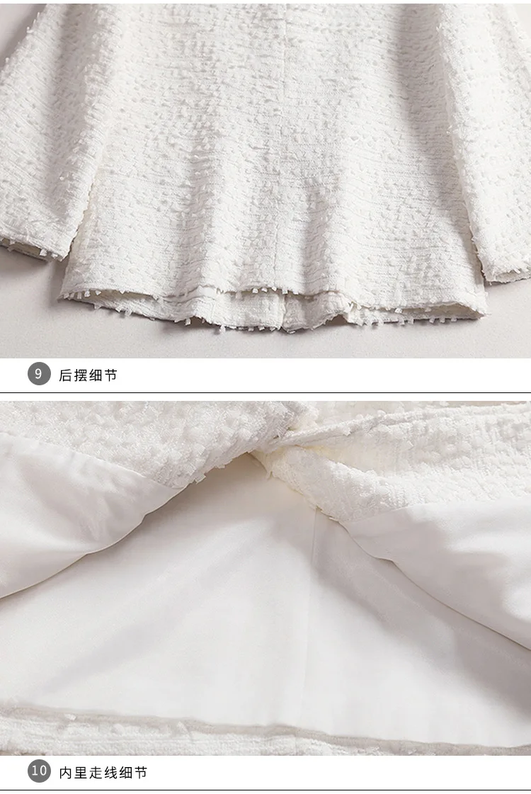 Осенняя Готическая твидовая белая короткая куртка Casacas Para Mujer Invierno Осенняя Куртка женская оверсайз Abrigo De Lana Mujer D1119