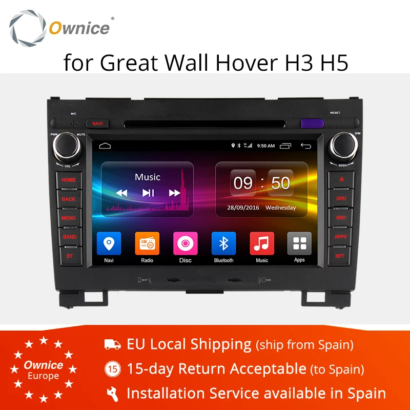 Ownice C500 Android 6.0 Octa 8 Core 4G SIM LTE CAR DVD PLAYER For Great Wall Hover H3 H5 with GPS navigation radio 32G ROM