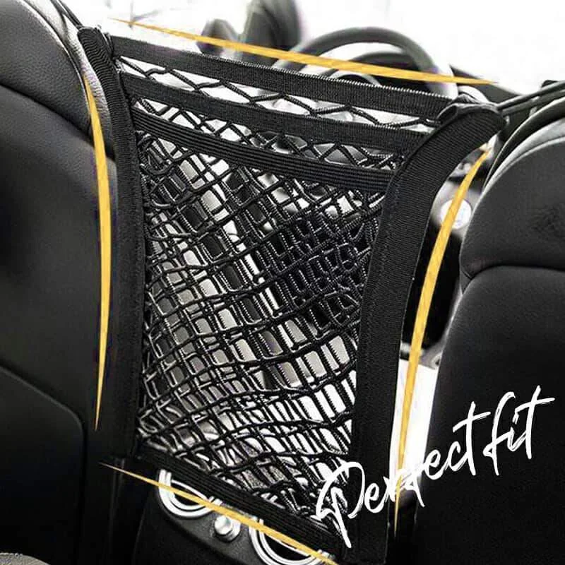 Auto zurück hinten Kofferraum Organizer Netz Mesh Sitz elastische Schnur  magische Aufkleber Universal Aufbewahrung tasche Tasche Auto Organizer -  AliExpress