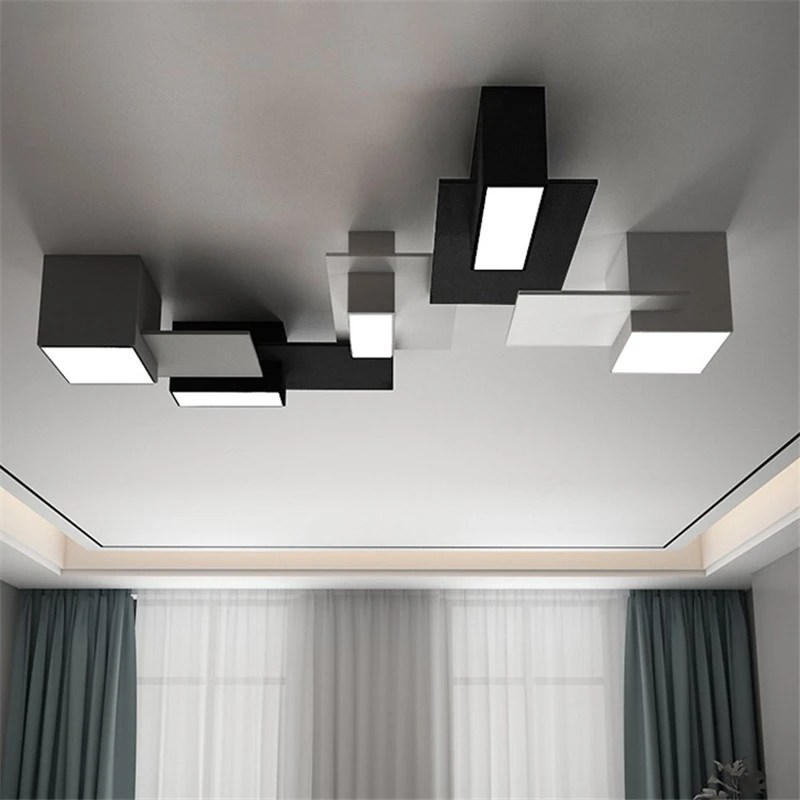 Modern LED Living Room Ceiling Lamp Combination Home Lighting Ceiling Light Nordic Design Bedroom Living Room Light Fixtures