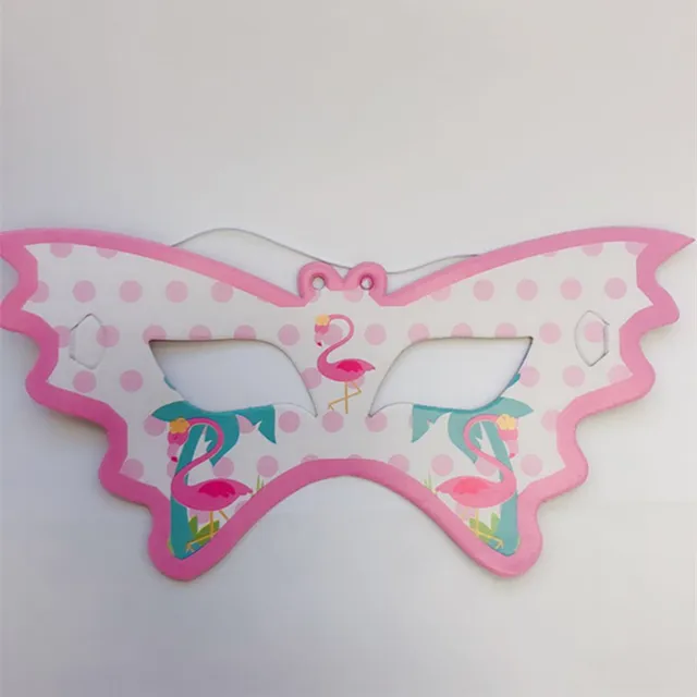 New Flamingo Birthday Party Disposable Tableware Set Party Paper Plate Napkin Napkin Summer Hawaii Flamingo Event Party Supplies Mask 6pcs