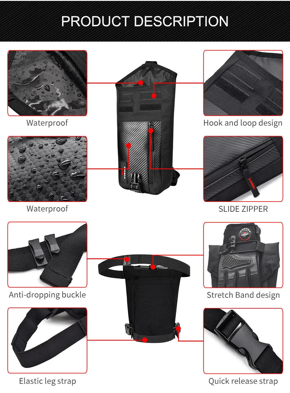 WOSAWE мужская женская Сумка капля Водонепроницаемая поясная сумка для езды на