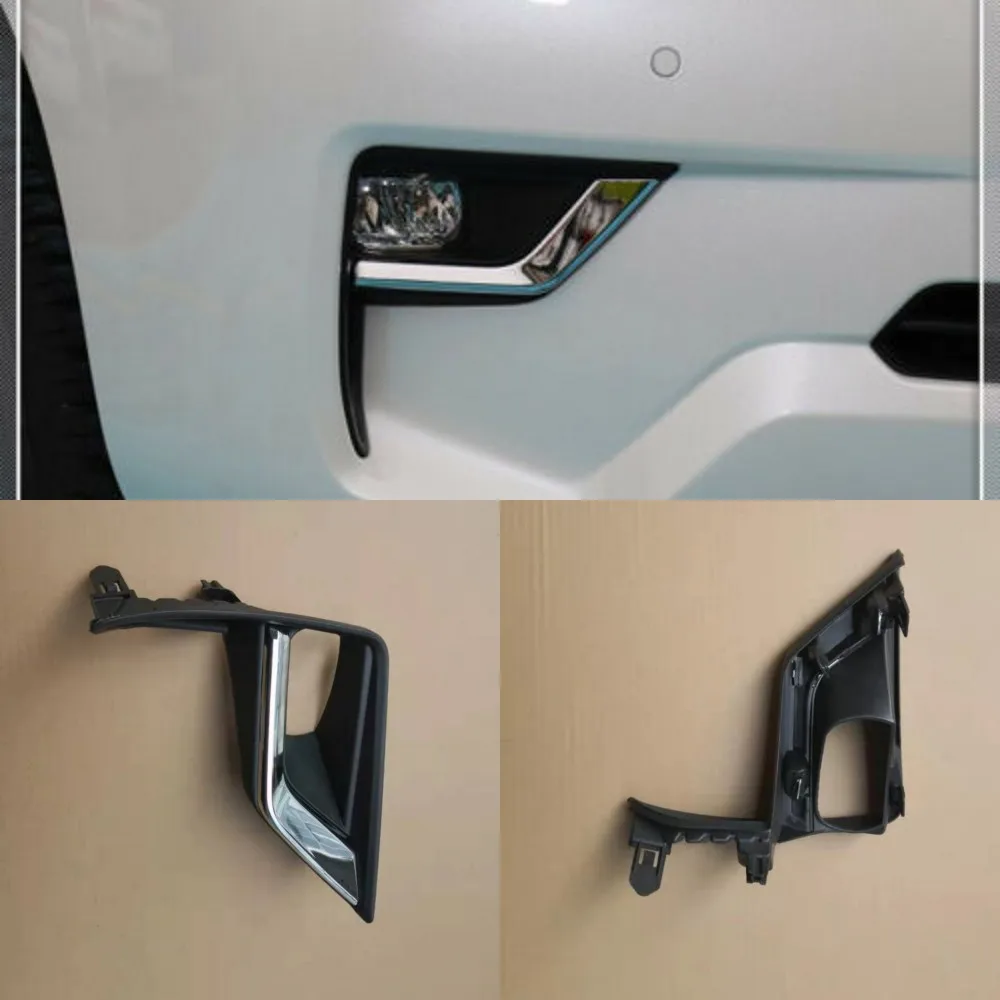 

JanDeNing 2pcs Black Car Front Fog Light lamp Bezel Covers For Toyota Land Cruiser Prado FJ150 2018-2019