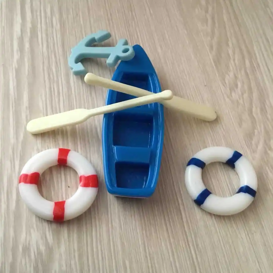 Синий мини-спасательный круг для лодки якорь мох микро-ландшафт пляжные морские