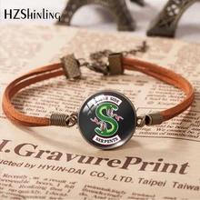 HZSHINLING Новая мода ривердейл кожаный браслет Круглый купол стеклянный Подвесные Браслеты Браслет Модные ювелирные изделия