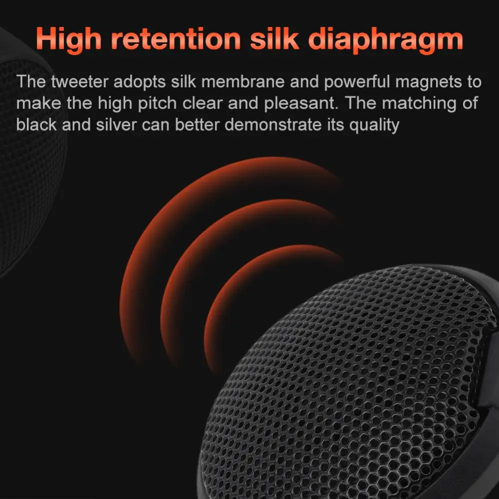 2pcs 35W Car Speakers Universal Dome Tweeter Sound Vehicle Auto Music Stereo Modified Loud Speakers