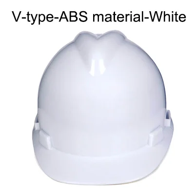 ABS White Защитный шлем, рабочая крышка, высокопрочный PE/ABS материал, строительные шлемы, защитная жесткая шляпа, Мужская Печать логотипа - Цвет: ABS White