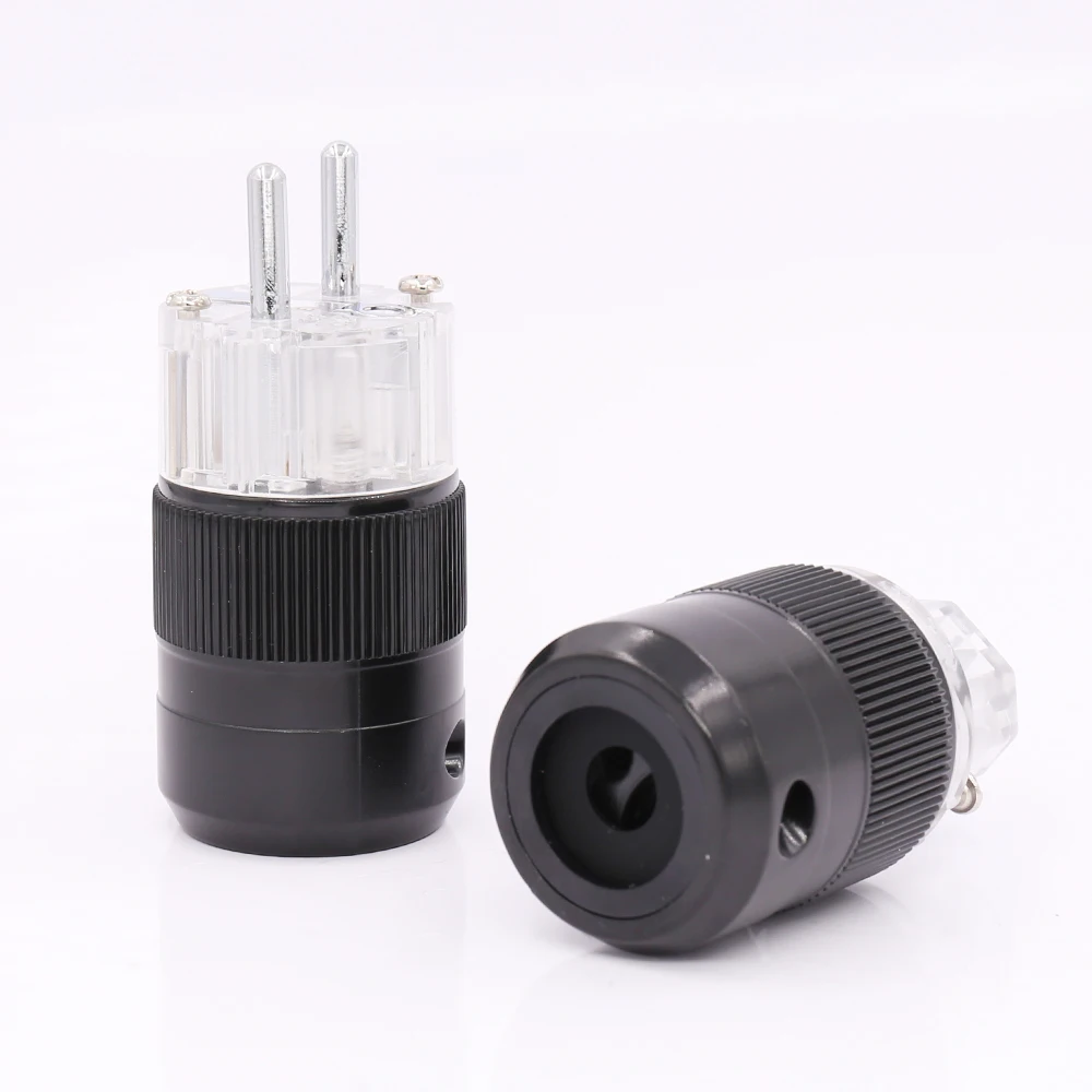Conector de Alimentação Cabo de Alimentação Impresso Ródio Chapeado Schuko Audiophile Faça Você Mesmo Plug Alta Fidelidade Par Não - Image 2