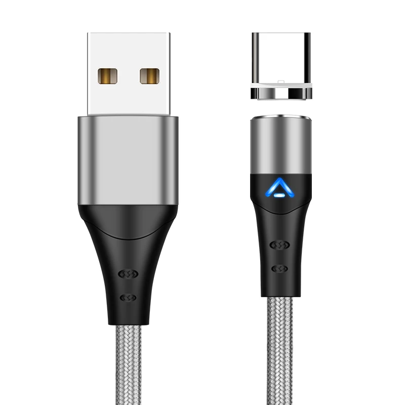 Silver For Type-C Магнитный Micro USB кабель usb type C кабель для зарядки и передачи данных для iPhone X samsung huawei Xiaomi Android Phone Быстрая зарядка 1 м 2 м - Цвет: Silver For Type-C