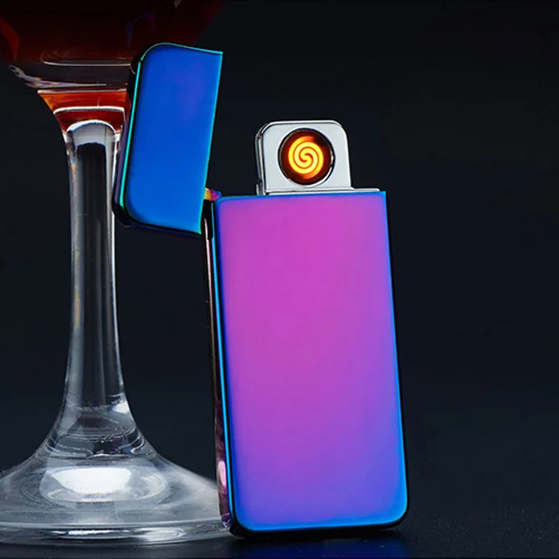 

Creative Automatic Ignition USB Charging Switch Double-sided Lighter Windproof Flameless Electronic Lighters