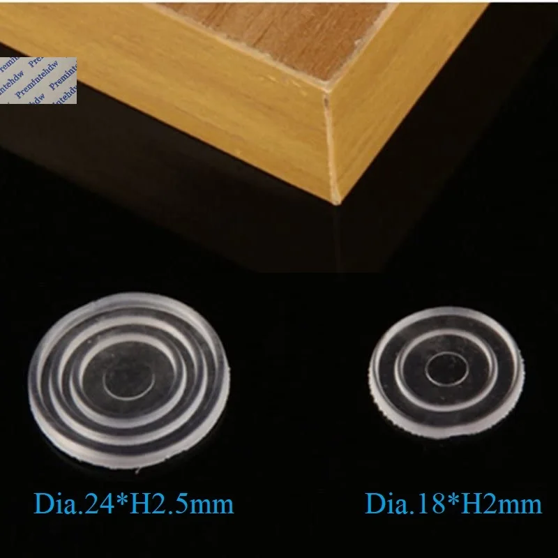 1000Pcs/Lot 18mm 24mm Round Clear Non-slip Soft Rubber Glass Top Desk Table Pad Buffer