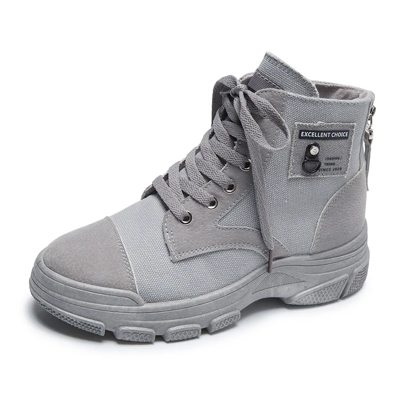 Platform Shoes For Women's Ankle Boots Female Women Shoes Woman Booties Canvas Boots Ladies 2020 Trend Casual Boot Female Sewing