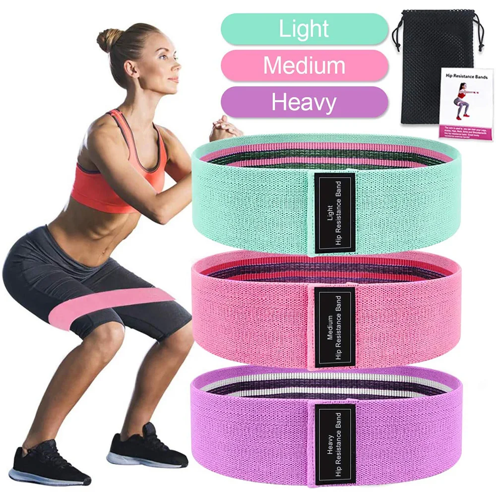 

Anti-slip Squats Expander Strength Bands Pilates Equipment Yoga Exercise Gym Elastic Band Fitness Hip Loop Resistance Bands D30