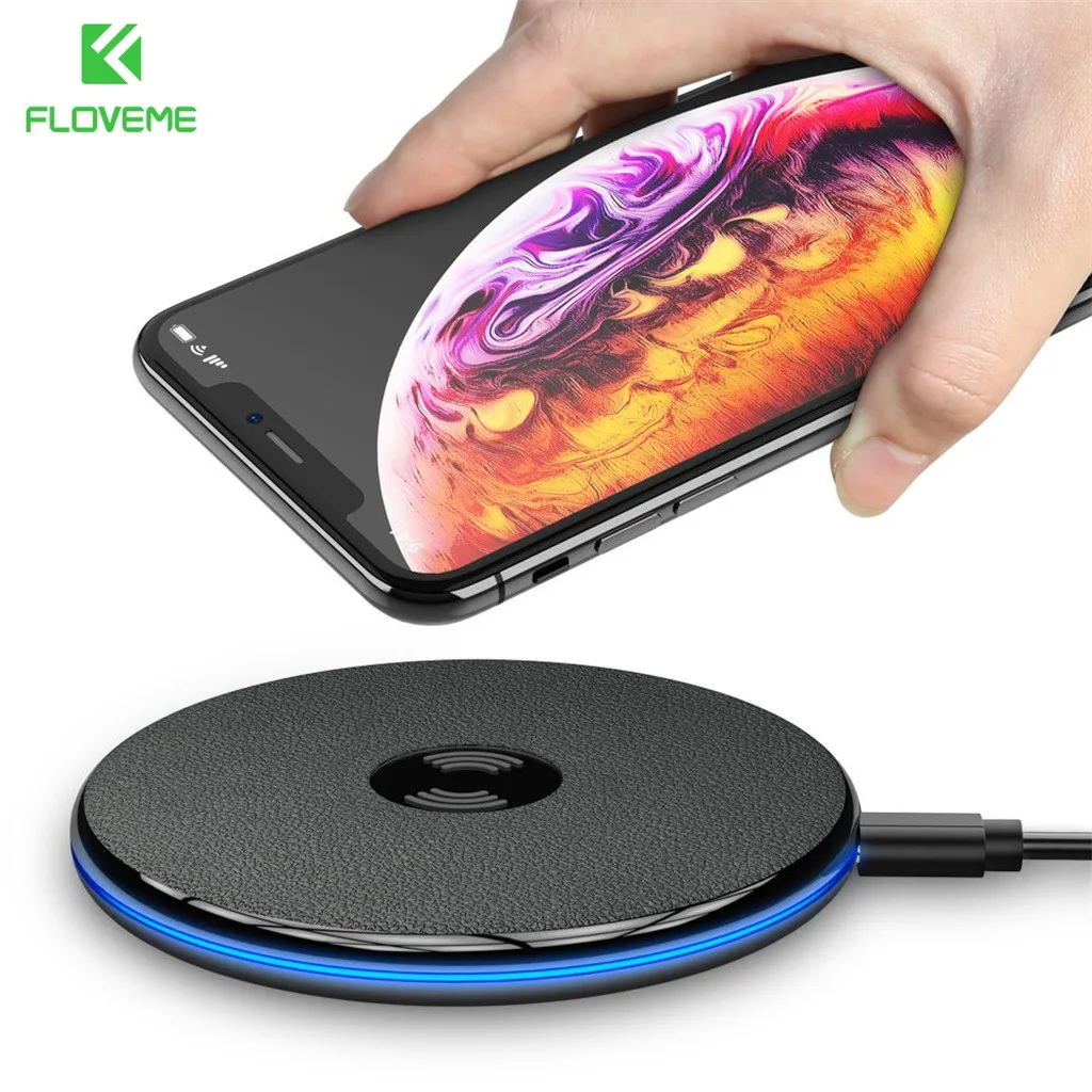 New Qi Wireless Chargering Rapid Charging Pad For IPhone 8/8 Plus/X For Samsung S10/S9/NOTE 9 Wireless Charger Wholesale#H15