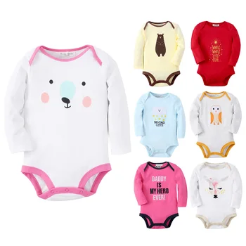 

Girls' Baby Romper Cotton Long Sleeve Spring Autumn 2020