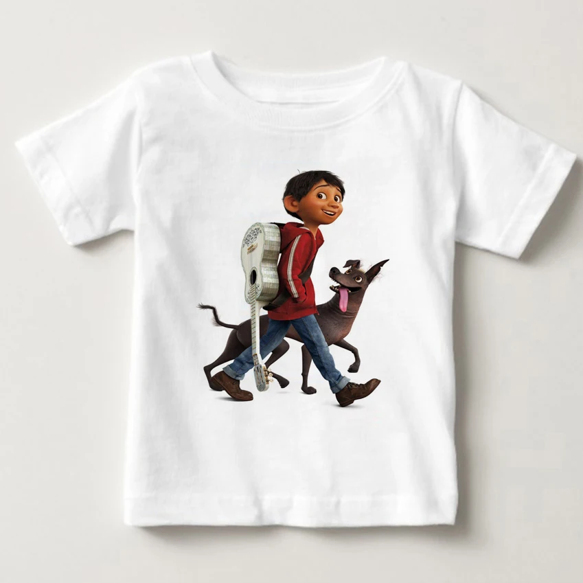 

Summer Cartoon Pixar Movie COCO 100% Cotton Slim T-Shirt Tops Short Sleeve Clothes Casual Sport Tops Tees Cotton Tshirts Boys