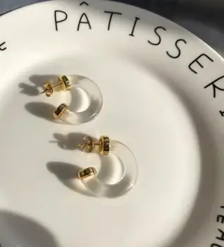 

Timeless Wonder Stunning Crystal Resin CC Statement Drop Earrings Women Jewelry Punk Designer Boho Trendy Hiphop Top Runway 6643