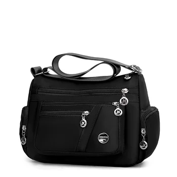 

2019 new high quality nylon PU hot style fashion one-shoulder cross women's bag designed by famous fashion designer WW061