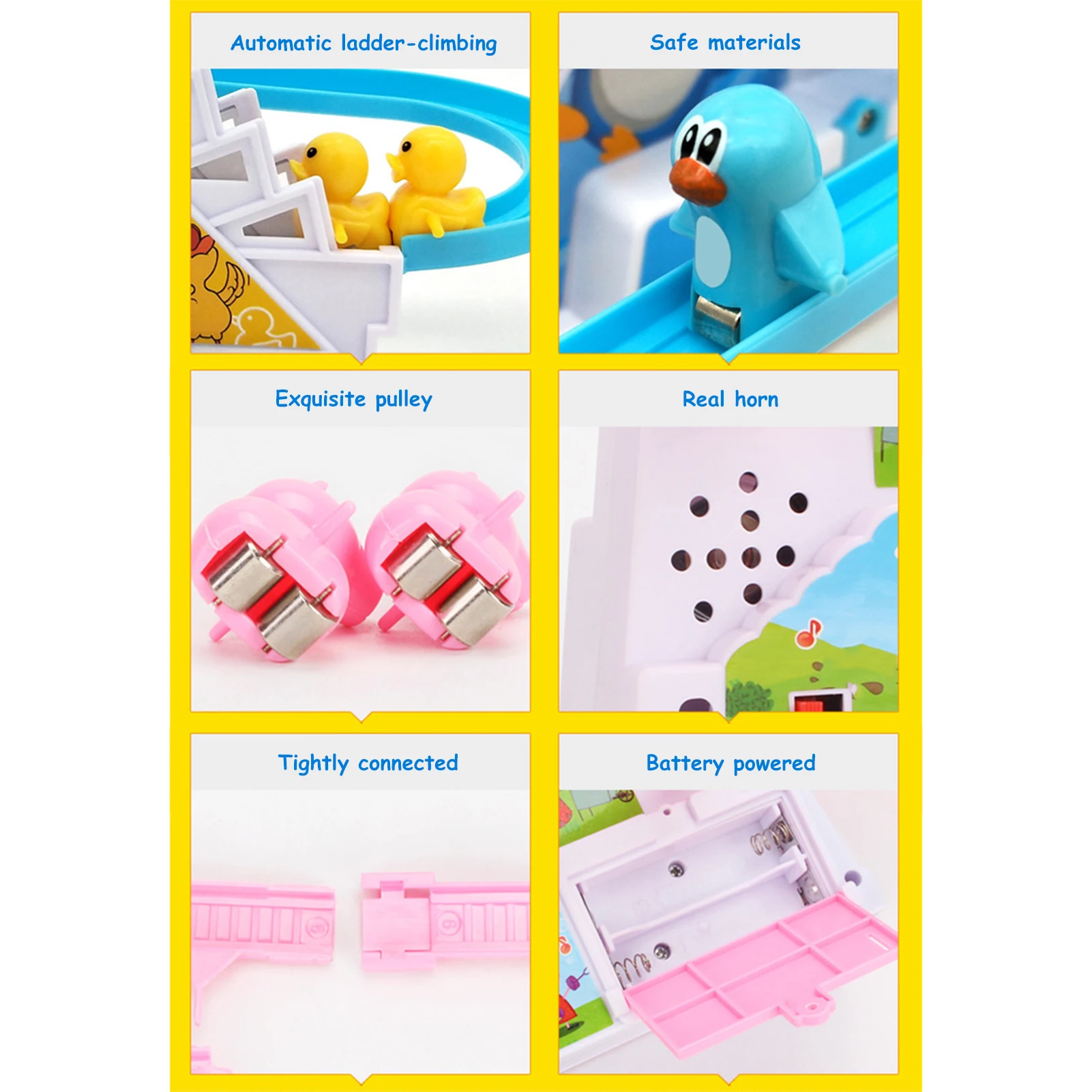 New Track Toy Climb Stairs Children Kids Classic Cartoon Ducks Roller Coaster Toy Set Electric Music Light Birthday Gift New Track Toy Climb Stairs Children Kids Classic Cartoon Ducks Roller Coaster Toy Set Electric Music Light Birthday Gift