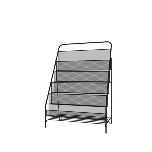 

Nordic Simple Modern Children's Bookshelves Iron Magazine Bookshelves Simple Ground-to-ground Children's Painting Bookshelves Sm