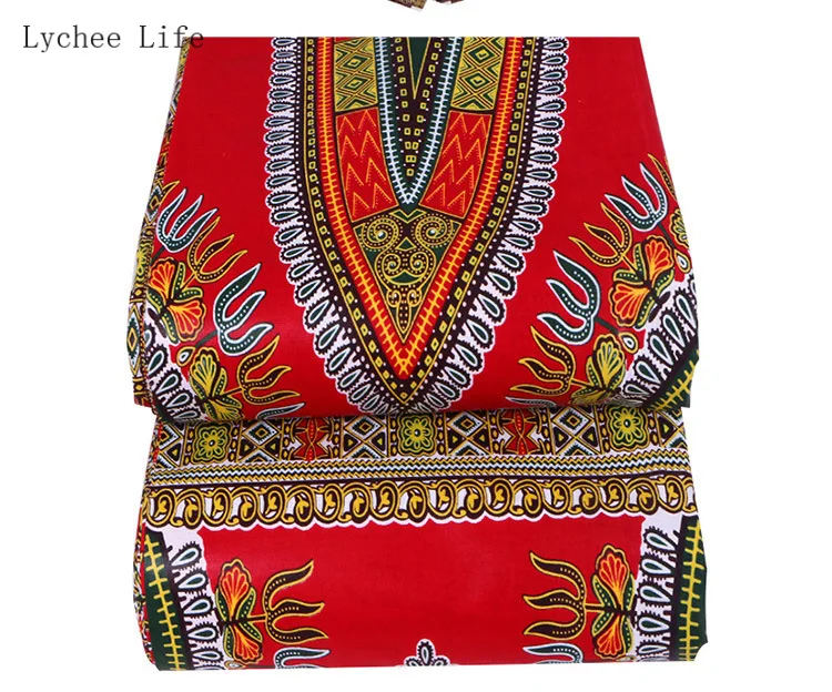 Lychee Life 1 ярд хлопок с цветочным принтом настоящий воск ткань Анкара африканская швейная ткань для женщин вечернее платье изготовление ремесел