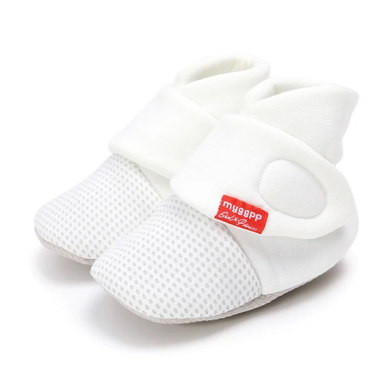 

Winter Baby Girls Boys Cotton Boots Casual Solid Print First Walkers Newborn Cute Non-slip Soft Sole Shoe