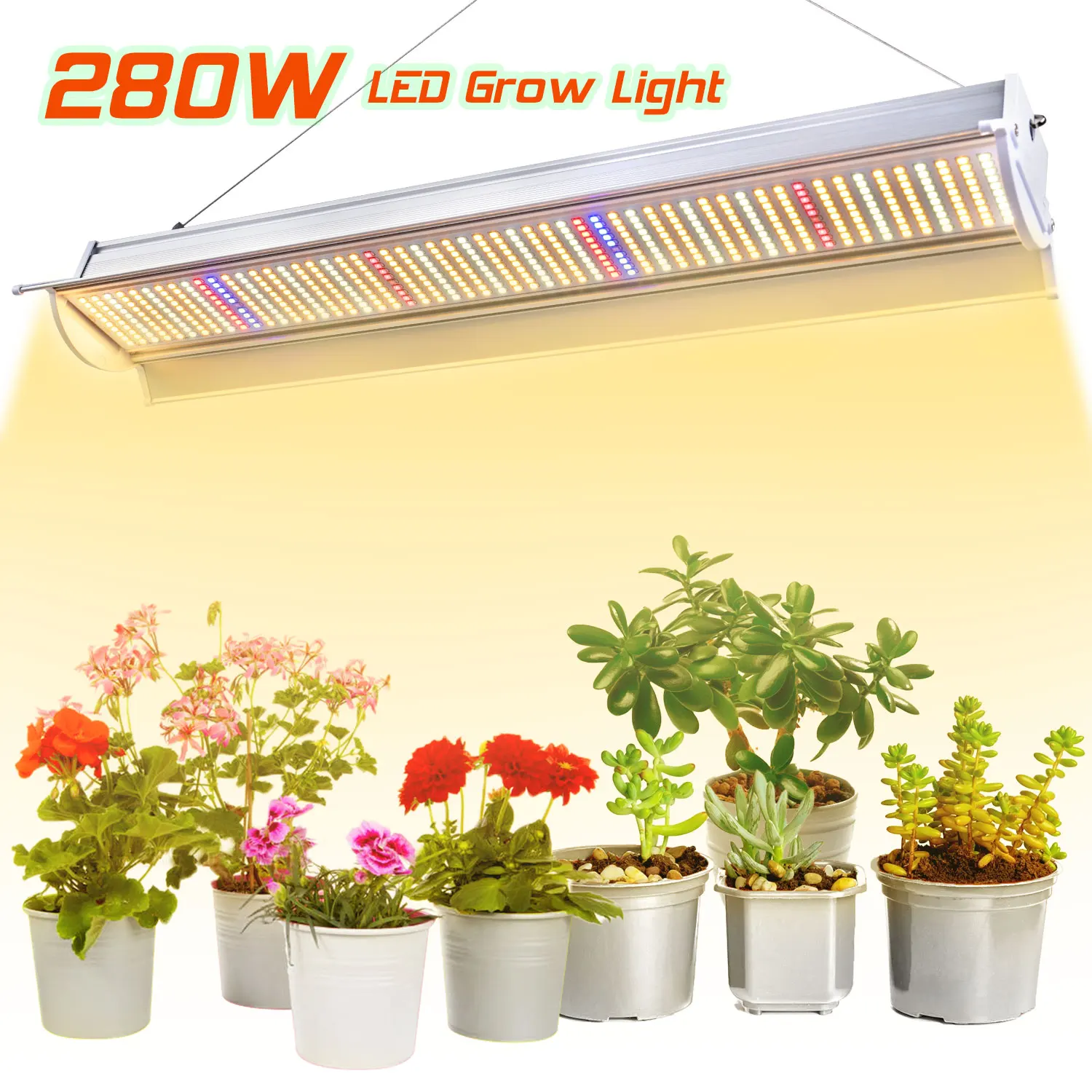 280W LED Grow Light Lamp Vollspektrum Pflanzenlampe Pflanzenlicht Wachsen Licht 