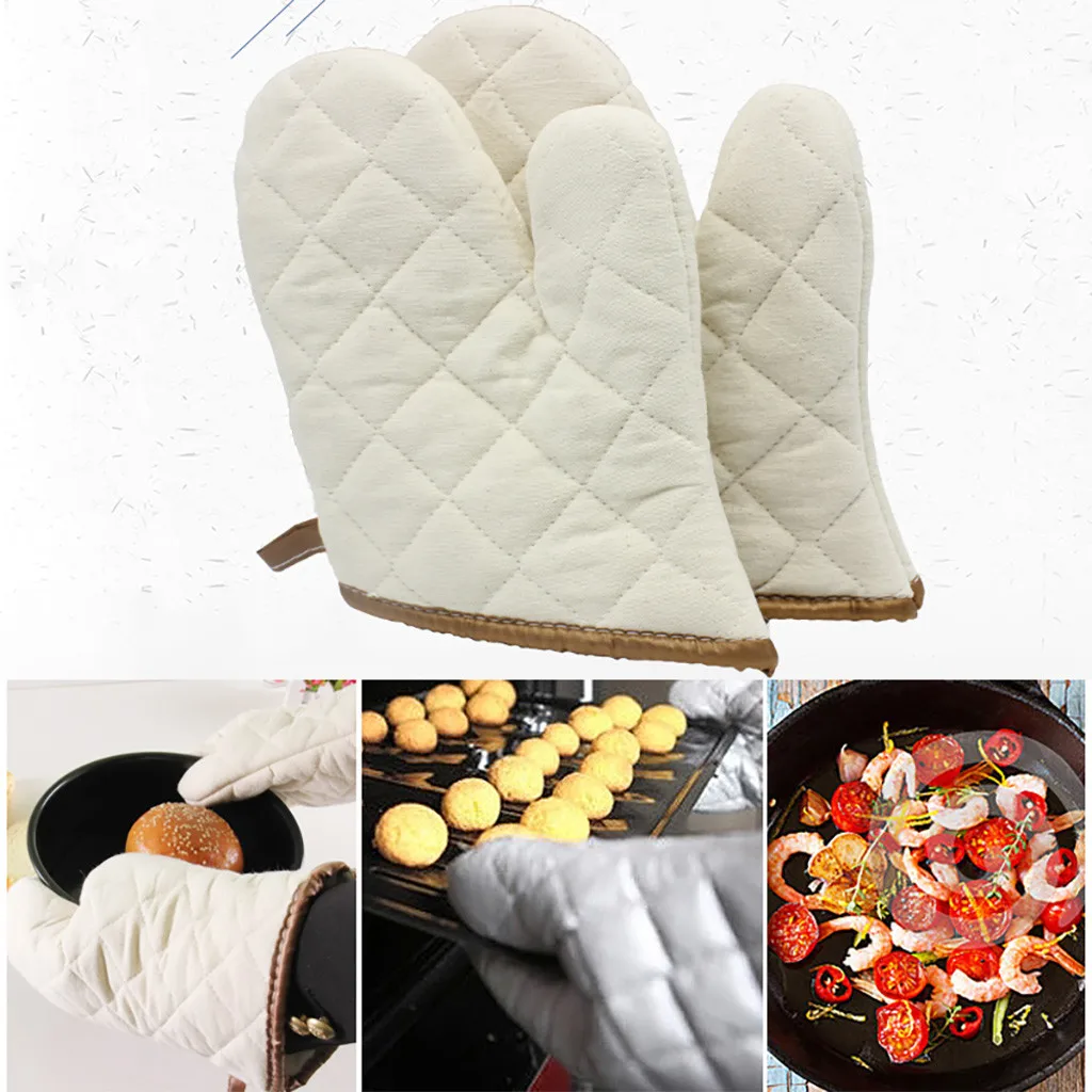 Cotton Thicken Heat Resistant Baking Gloves Oven Anti-Heat Mitts Kitchen Microwave Cooking Hand Protect House #45 | Дом и сад