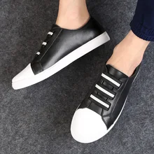 Высококачественные Новые мужские кроссовки из натуральной кожи размер шаг плоская эластичная лента прогулочная обувь для мужчин 38-46 MA-94