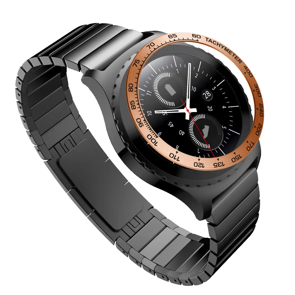 Металлический ободок для samsung gear S2 Classic для samsung S2 SM-R720 Спортивная клеющаяся крышка ремешок аксессуары 46/42