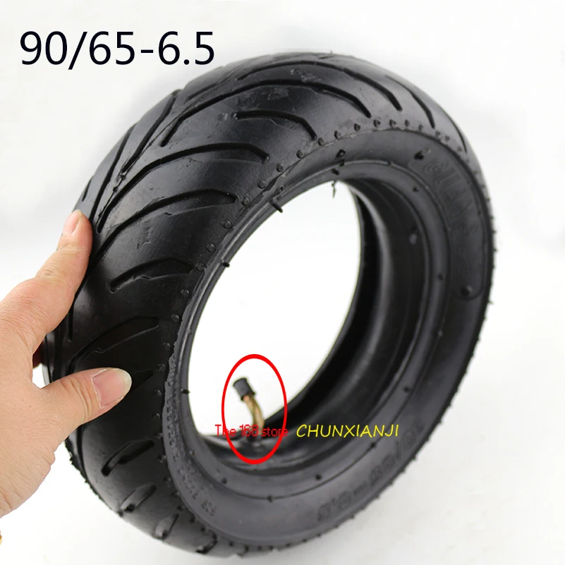 

Super Size 90 / 65 - 6.5 Front Tire& 90/65-6.5 Tyre with Tube Bent Valve Fits 49cc Mini Dirt Bike E Scooter Mini Moto