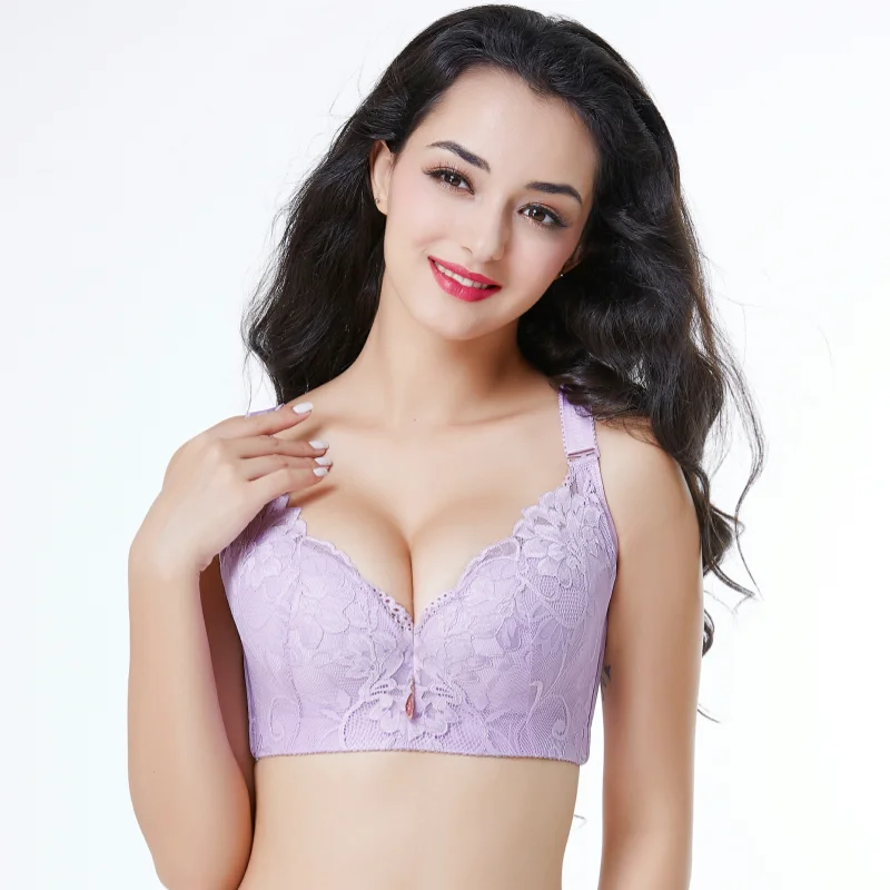 3/4 cup lace push up bra large size sexy women underwear thin