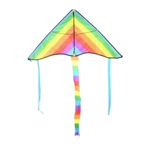 

Outdoor Rainbow Kite Long Tail Nylon Toys Kite Stunt Kite Surf without Control Bar and Line Kites for Kids Children's