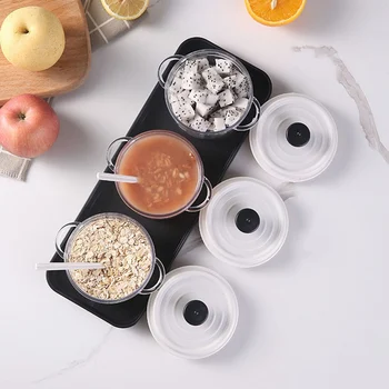 

3Pcs/Set Glass Spice Jar With Spoon Spice Container Organizer Seasoning Cans Pepper Shaker Storage Box With Tray Kitchen