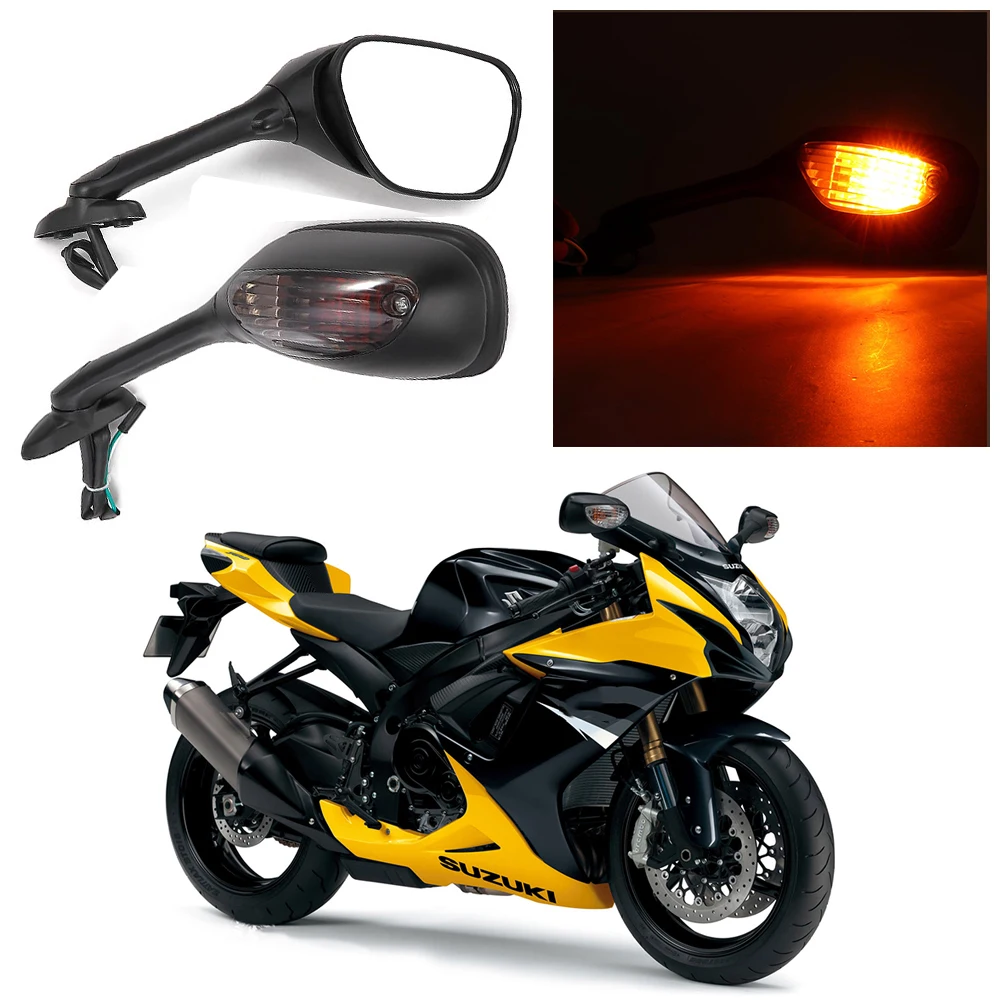 Мотоциклетные боковые зеркала заднего вида для Suzuki GSXR 600 750 1000 с поворотным