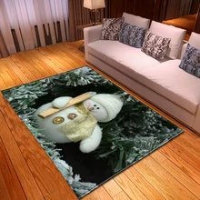 Счастливого Рождества ковер со снеговиком нескользящий фланелевый ковер для спальни детская комната игровой коврик для гостиной рождественские ковры домашние декоративные