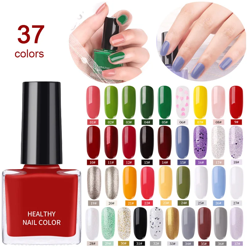 QUNQC Nail Polish Fast Dry Art Red Green Series Glitter 37 Colors DIY Nails Lacquer |
