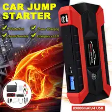 89800 мАч 12 В Автомобильное пусковое устройство 4USB многофункциональное аварийное зарядное устройство аккумулятор банк питания бустер пусковое устройство для дизельного газа автомобиля