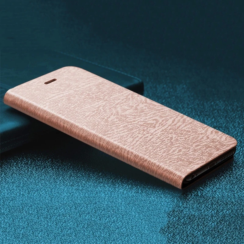 Чехол с текстурой древесины из искусственной кожи чехол для Vivo Y11 флип-чехол для Vivo Y11 бизнес-чехол для телефона мягкий силиконовый чехол