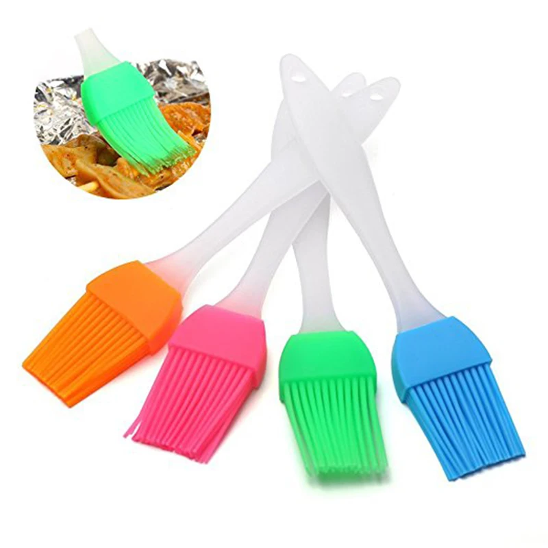 2pcs Liquid Oil Cake Brush Silicone Baking Pastry Cream For Bread BBQ Utensil Safety Basting Brushes Kitchen Tools | Дом и сад