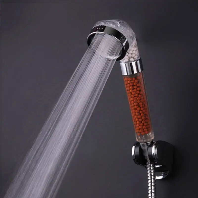 

Shower Head Bath Shower Head High Pressure Boosting Water Saving Filter Balls Beads Flowery