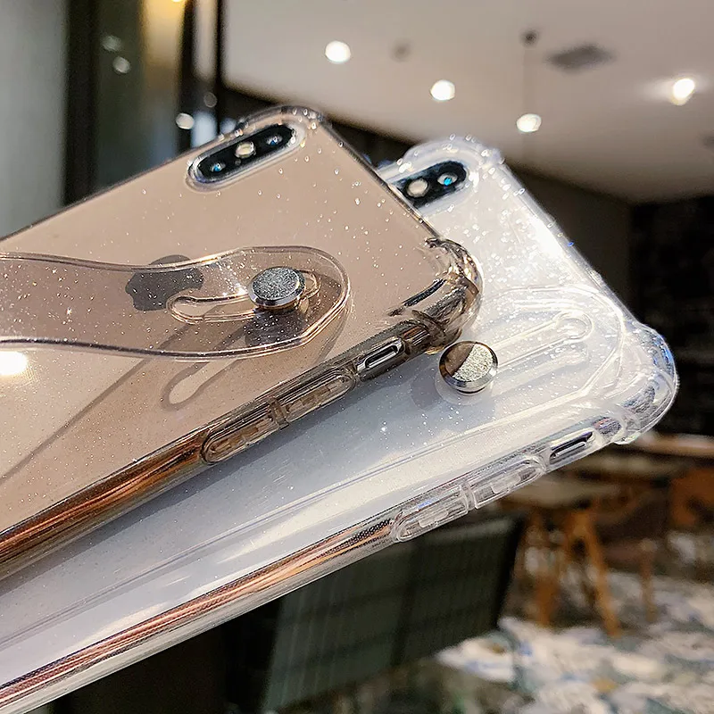 SoCouple мягкий чехол-держатель для телефона из ТПУ для iphone 7, 8, 6, 6s plus, X, XS, max, XR, 11 Pro, Max, противоударный ремешок на запястье, чехол-накладка на руку